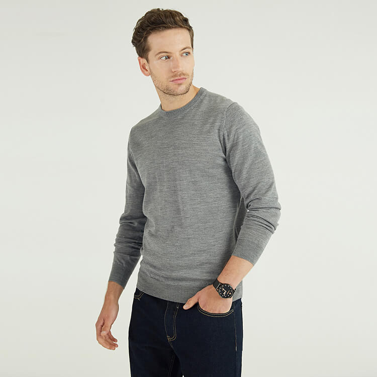 Classic Men\'s Zipper Long Sleeve Pullover Sweater